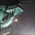 Ein Blick von der Freiheitsstatue in New York inmitten des Wintersturms "Herkules". Amerika erlebt derzeit ganz unterschiedliche Wetterextreme. Foto: Earthcam / Twitter