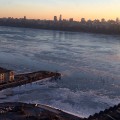 Der Hudson River in New York war bei der letzten Kältewelle teilweise gefroren. Foto: Michele Stork